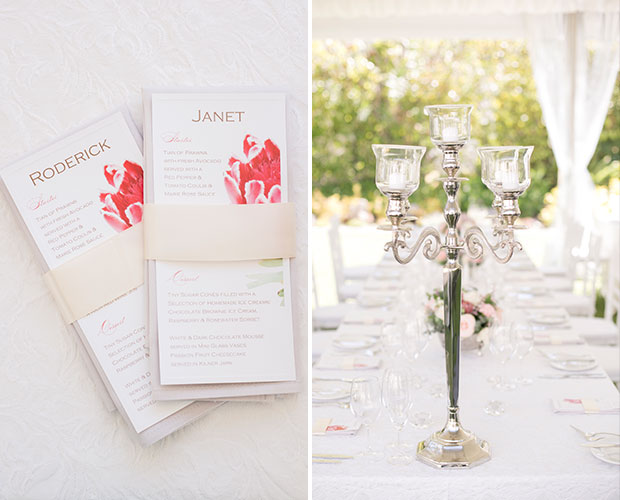 Wedding Invitations and Wedding Reception Table