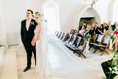 Wedding Couple in Chapel at Hertford Country Hotel Wedding Venue Gauteng