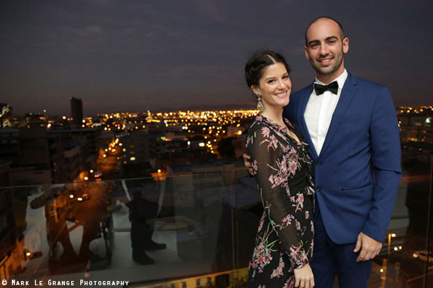 Wedding Guests with City Backdrop Mark Le Grange Photography