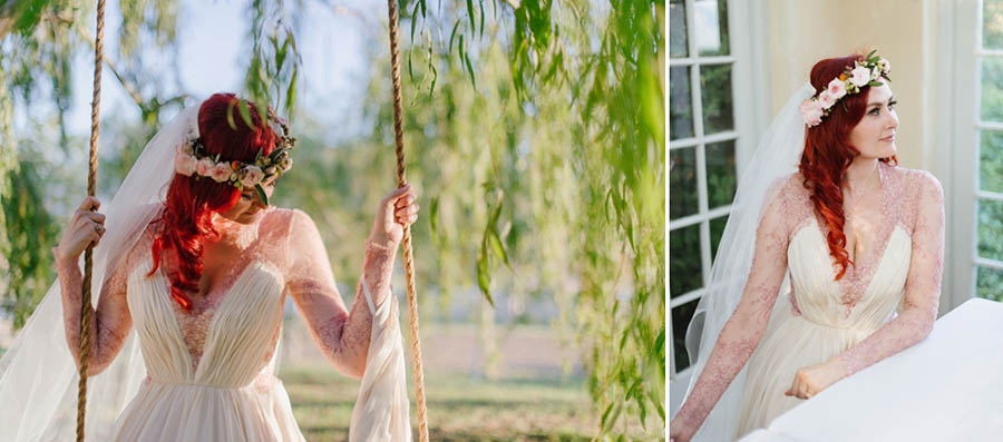 Beautiful red haired bride