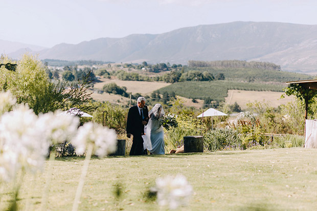 Here comes the bride at Glenbrae Venue Studio Wedding Venue Cape Town