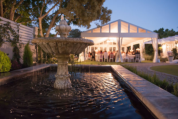 Garden Wedding Reception Under Marquee