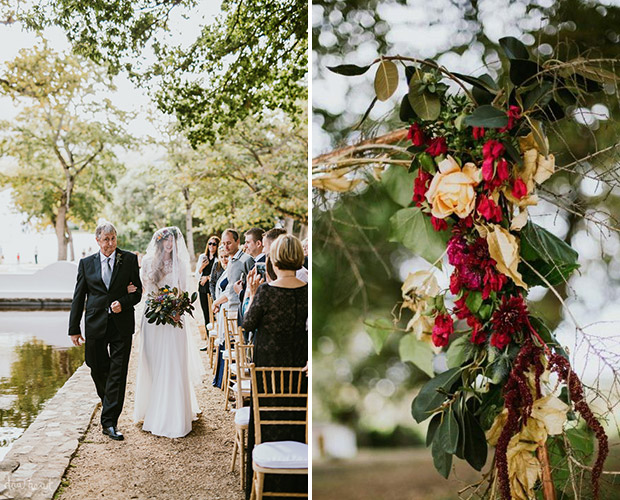 Father walking His Daughter Down the Isle at Cape Town Wedding Venue