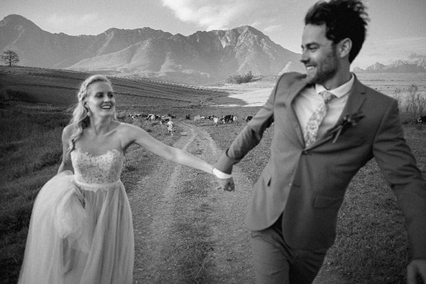 Bride and Groom Sharing a Laugh