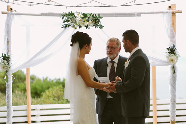 Wedding Couple at the Altar at Cape Town Wedding Venue Blue Horizon Estate