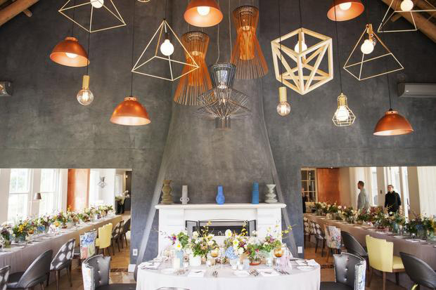 Reception area at Mont Rochelle Estate Wedding Venue Franschhoek