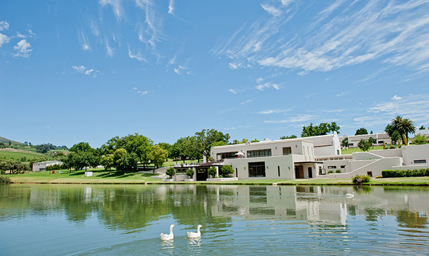 Webersburg Winelands Wedding Venue Reception Area on the Water