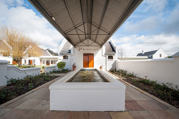 Entrance to Reception Area at Zorgvliet Wedding Venue Cape Town